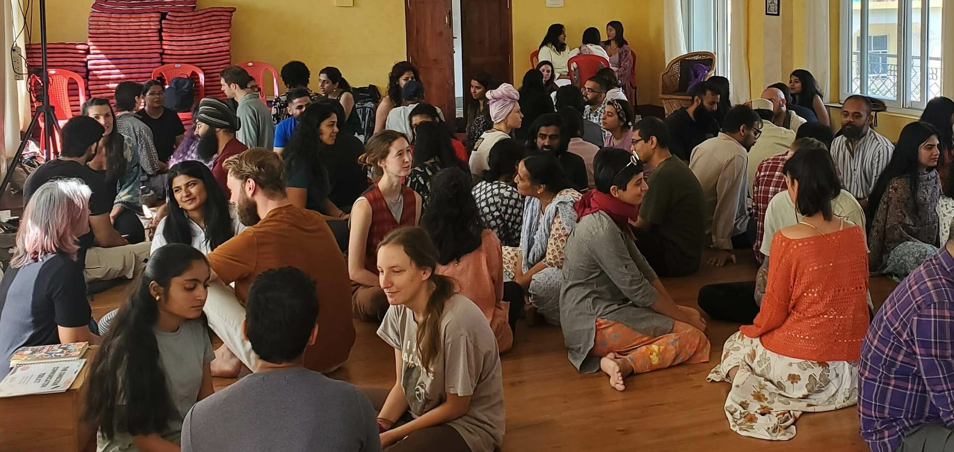 very small groups in hall horiz